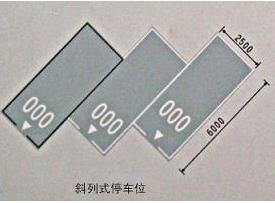 斜車位劃線標(biāo)準(zhǔn)尺寸圖！ 